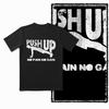 Summer Men's 100% Pure Cotton Fitness Round Neck T-shirt In Plus Size Cool Printed Black Soft and Breathable Short Sleeved Shirt