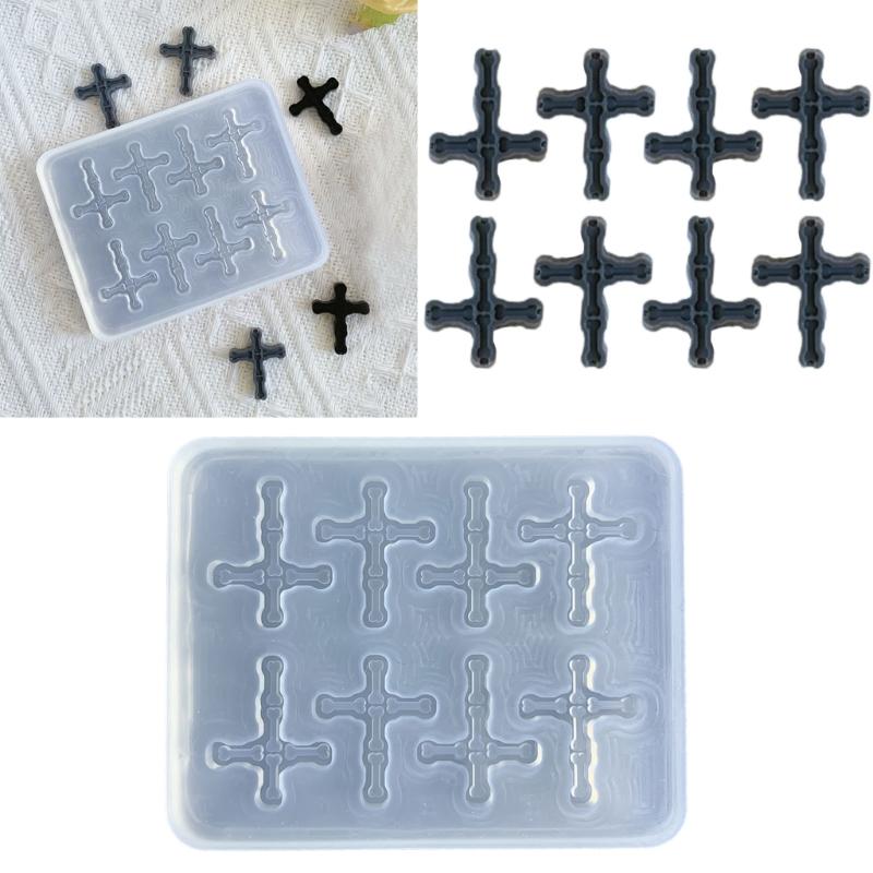Resin Shaker Filling Mold,Crucifix Resin Mold Epoxy Resin Mold Filler Quicksand Casting Filling Mold for Jewelry Making