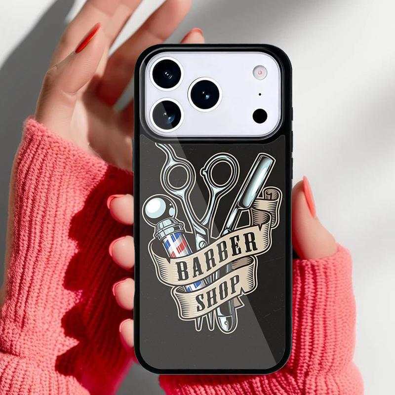 Hair Stylist Scissors Brush Switch Novelty Fundas Phone Case for iPhone 17 16 15 14 13 Pro Max Back Cover for 12 11 Pro Coque