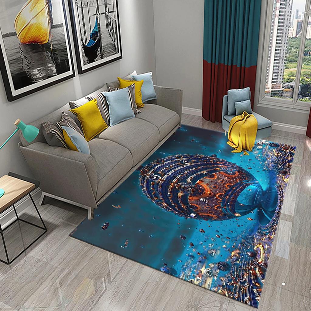 Kids Cartoon Carpet Colorful Graffiti Rug Teens Street Hip Hop Rectangle Area Rugs Bedroom Mats Flat Mat Living Room Door Mat
