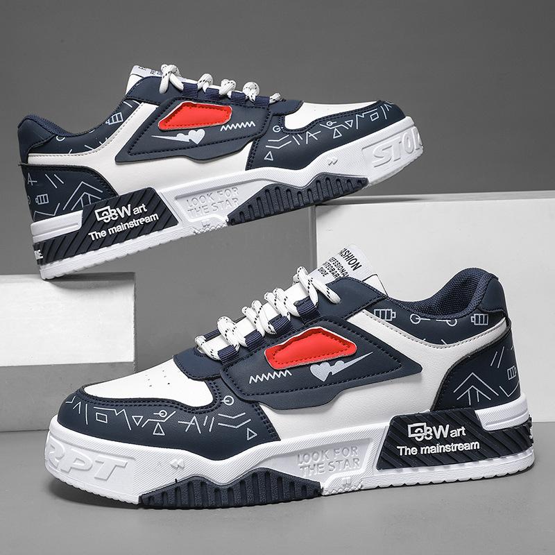 Herrenschuhe Outdoor Casual Sneaker Mode Schnürschuhe Leder Laufschuhe Low Top Atmungsaktiv Tennisschuh Designer Plateauschuhe
