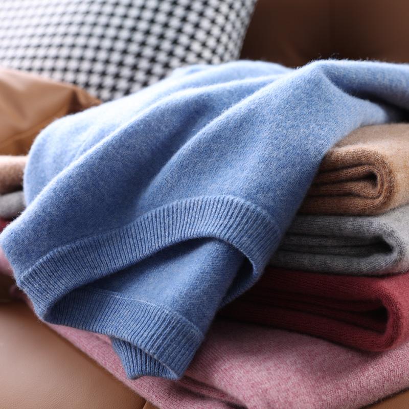 100% Wool Sweater Men Winter Knit Pullover Autumn Jumper Man Cashmere Sweaters Knit Top Long Sleeve O-neck