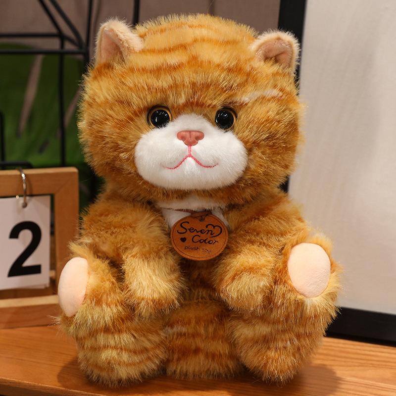 Neu 25/35CM Nette Simulation Katze Plüsch Spielzeug Weiche Angefüllte Dekorative Muster Kätzchen Realist Tiere Kinder Mädchen Valentinstag geschenk