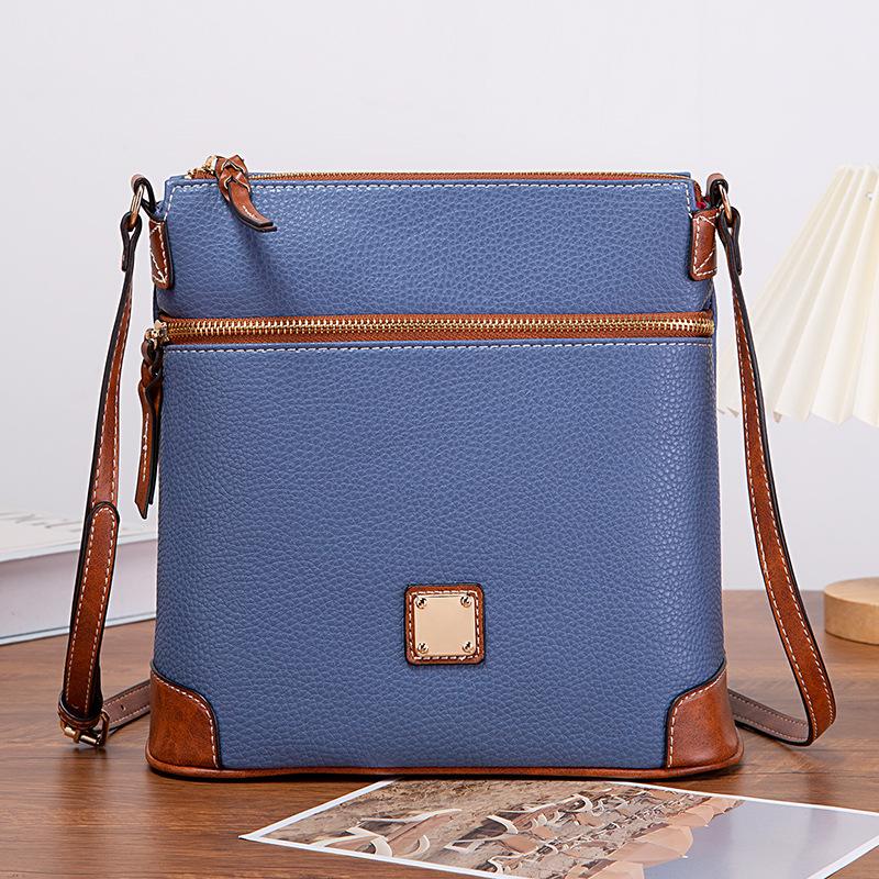 Dámska taška Vintage Pebble Lychee Grain Texture Crossbody taška Viacfarebná dámska taška