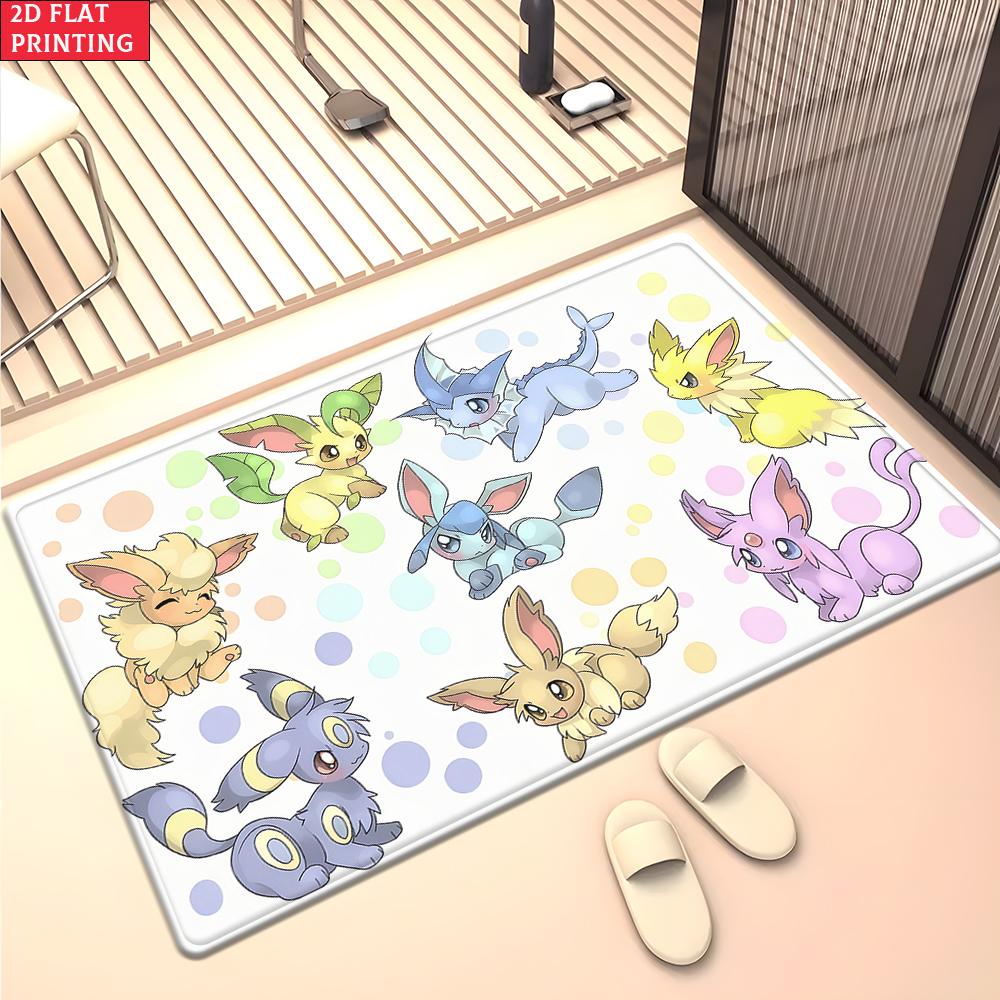 Cute Anime Cartoon Creatures Area Rug Non Slip Soft Floor Mat For Kids Room Gamer Room Living Room Decor Washable Carpet