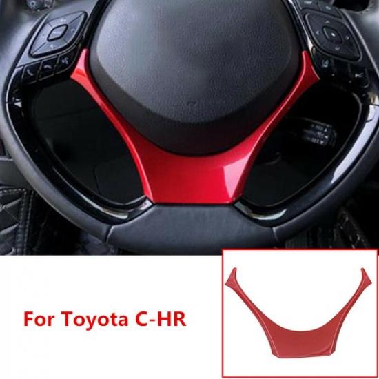 Rote Innere Lenkrad Dekorationsabdeckung Zierleiste Für Toyota C-HR CHR 2016-2022