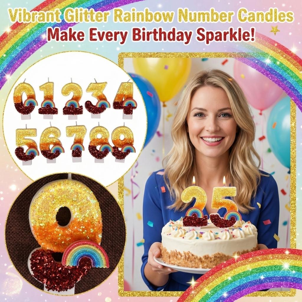 Fashion Cartoon Creative Birthday Candles Party Digital Candles