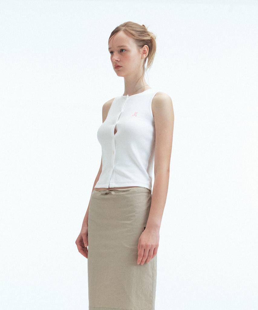 REST&RECREATION Sleeveless Cardigan - White