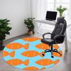 1 Stück Fischmuster Stuhlteppich für das Büro, Rutschfest, Weich und Langlebiges Büro-Teppich