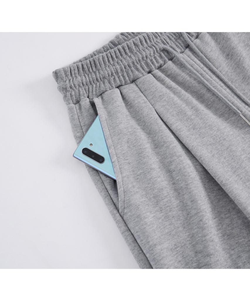 TOPBOY [2Pack Non-Fleece Or Fleece] Comfort Single-Pleat Elastic Waist Wide Training Pants 2 Colors (Type B)