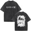 Anime The Summer Hikaru Died Yoshiki Tsujinaka Vintage Washed T-shirt Men Women Summer Manga Casual Cotton Short Sleeve T Shirts
