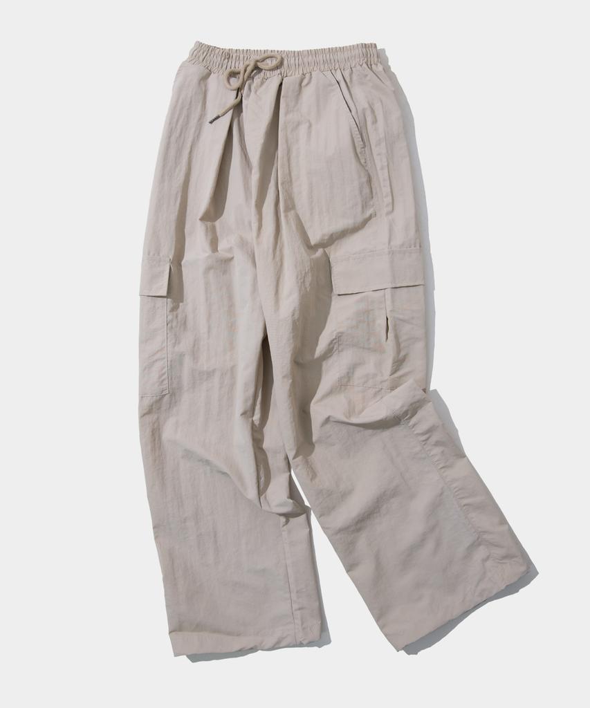 SOME PLACE [2Pack] Pocket Cargo Nylon Two-Way String Elastic Pants