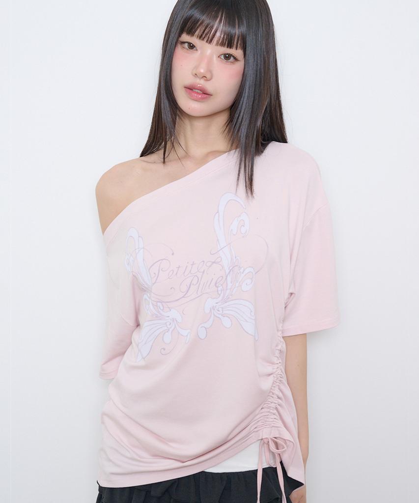 ILLIGO Saeso Fairy One-Shoulder T-Shirt Pink
