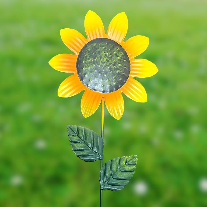 Eisenkunst Sonnenblumen-Gartendekoration - Dekorationseinsatz für den Außenbereich