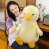 Duck Doll Yellow Round Body Soft Plush Toy with Duck Paws Bill Multiple Sizes Fluffy Healing Cushion Home Decor