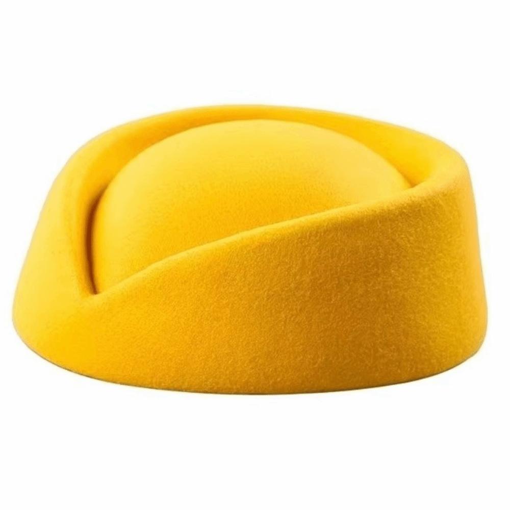 Versatile British Retro Top Hats Formal Solid Felt Beret Concave Top Pillbox Cap Women Headwear