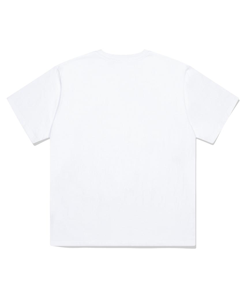 PAGESIISII Strawberry Glory Sticker Print Short Sleeve T-Shirt White
