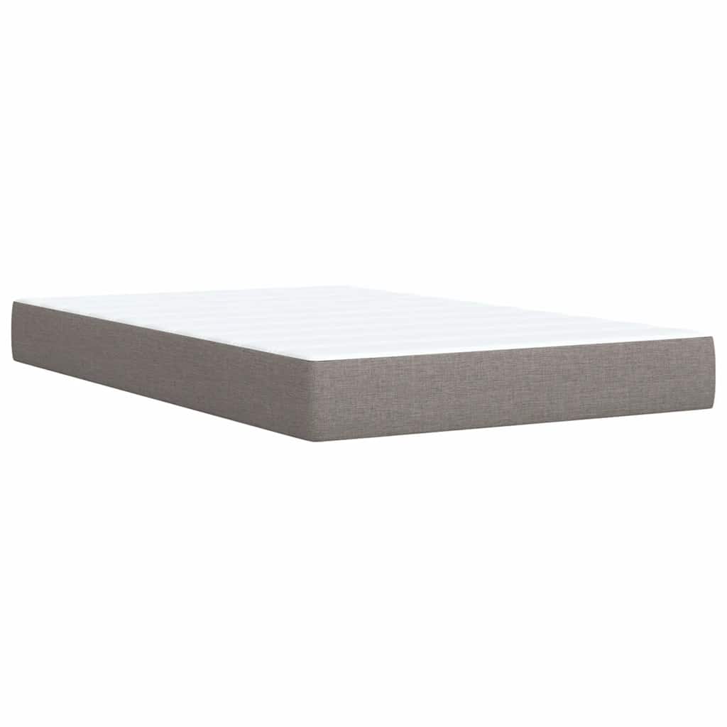 Vidaxl Kontinentalbett Mit Matratze, Taupe, 120X190 Cm, Stoff