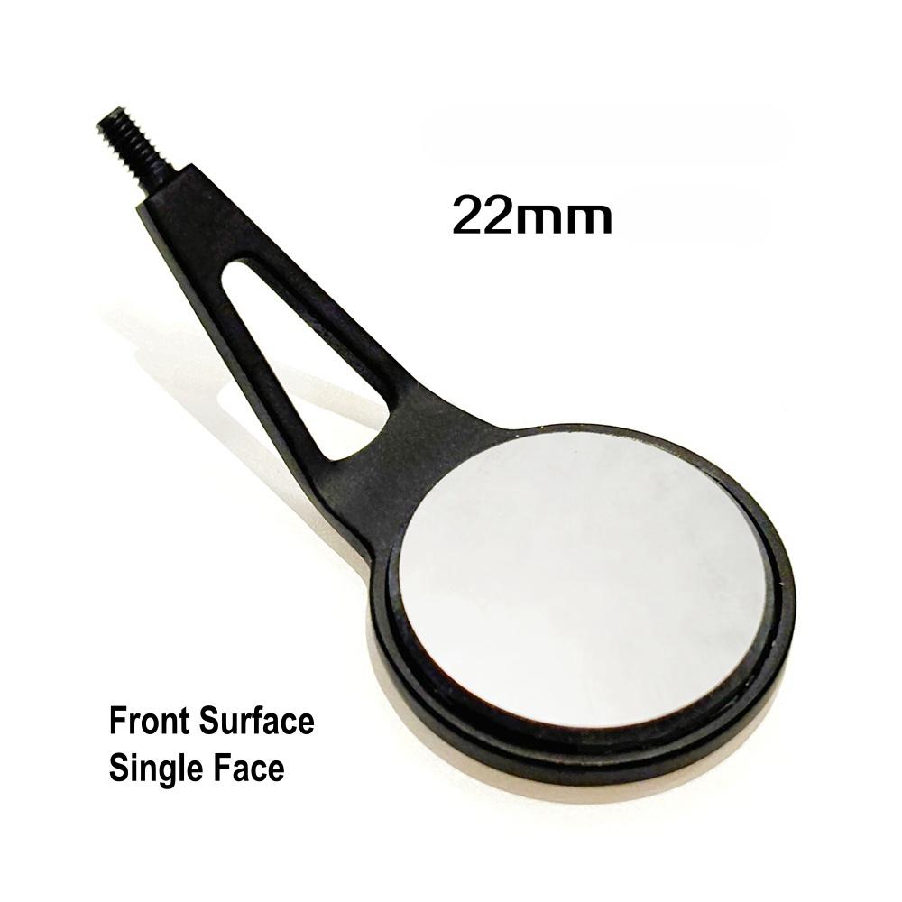 1 Piece Surface Mouth Mirror Odontoscope Oral Care Examination Hygiene Glass Rohdium Mirror Black 22mm/24mm