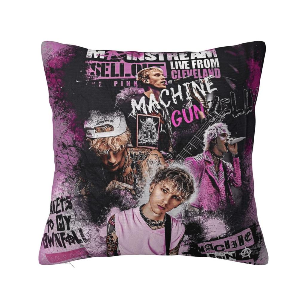 MGK Machine Gun Kelly Rapper Pillow Cover Novelty Pillow Case For Sofa Home Decorative Cushion Cover Square Pillowcases Gift