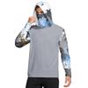Chemise pour homme avec masque Légère Manches longues à capuche Randonnée Pêche Performance