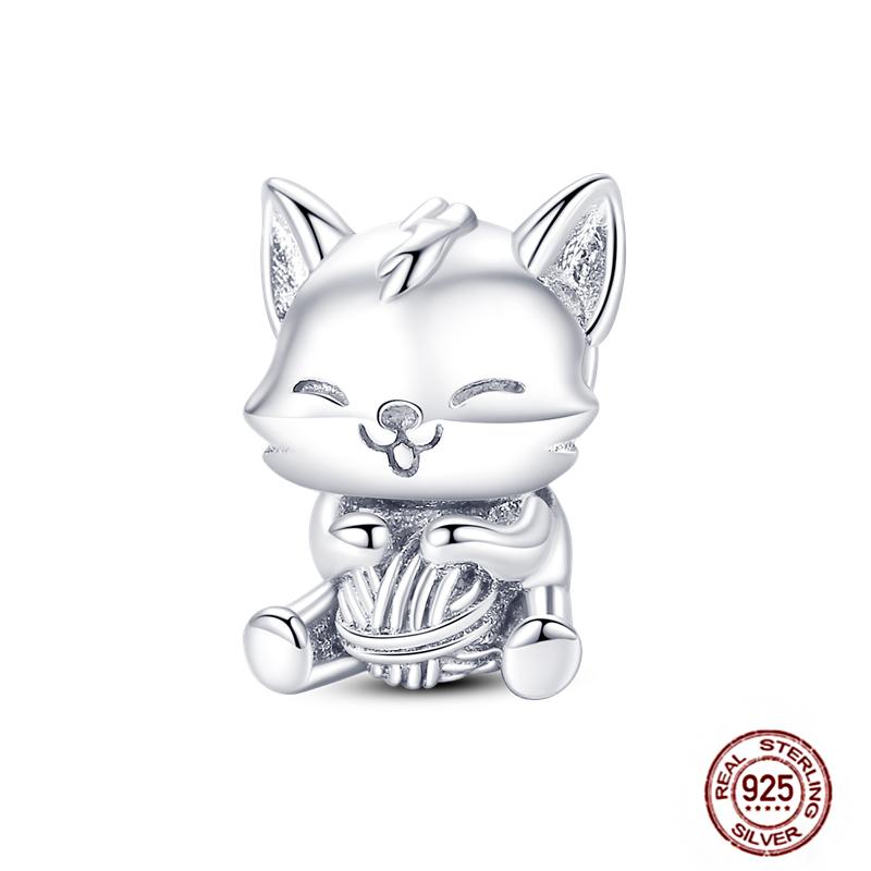 Animal Charms Copper Pet Cat Doggy Paw Sloth Giraffe Glass Beads Fit Original Bracelets Women' Diy Jewelry