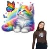 Patchs thermiques pour vêtements de chat mignon, autocollants à capuche, presse à chaud, patchs appliqués, badges pour vêtements de bricolage, patchs pour poupée pour animaux de compagnie