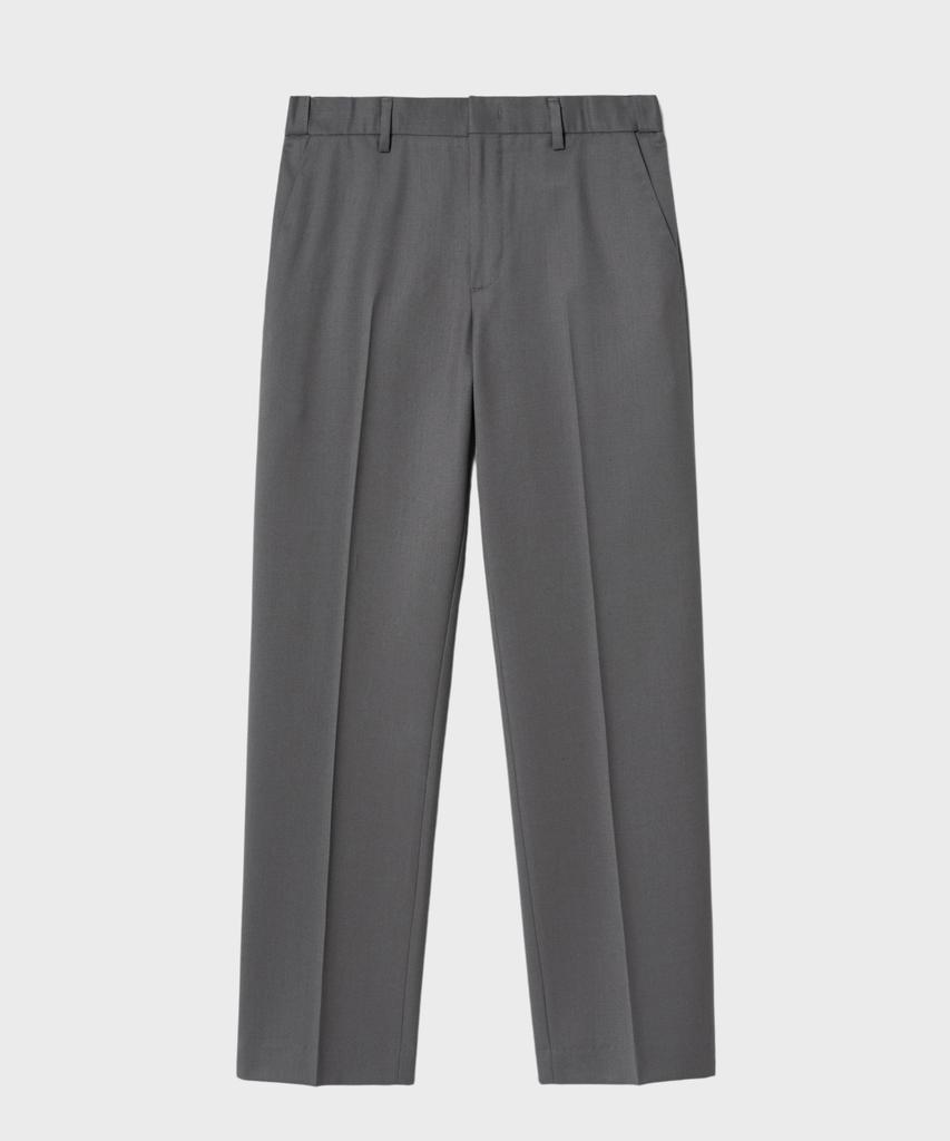 NONBLANK Semi-Wide Fit Wool Slacks_Brown Grey