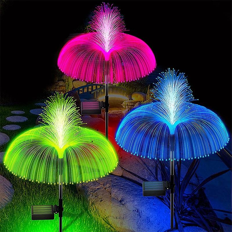 Solar Jellyfish Lights 7 Color Changing Solar Garden Lights Waterproof Outdoor Flowers Lamp Courtyard Pathway Landscape Decor