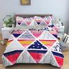 Art Pattern Bedding Set Watercolour Design Colourful Comforter Cover with Pillowcase King Queen Size for Kids Teens Bedding Set