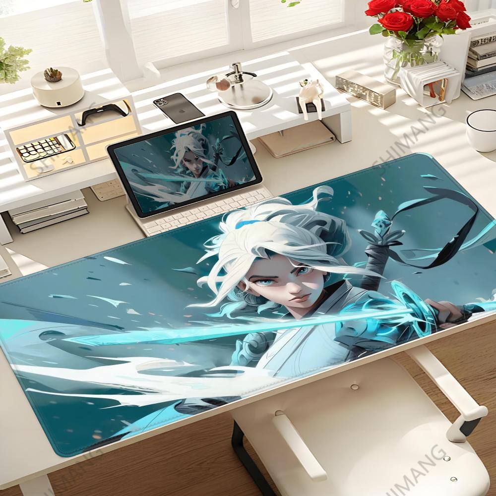 Heißes Spiel Valorant Jett Mauspads XXL Gaming Zubehör Büro Gamer Tastatur Schreibtischunterlage Rutschfest Laptop Großes Gummi-Mauspad