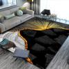 Large Modern Luxury Geometric Area Rug with Black Gold Lines Living Room Bedroom Art Decor Carpet Home Decoration Mat