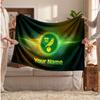 Norwich City Personalized Fleece Blanket With Football Logo, Custom Name Text Soft Warm Home Throw Blanket