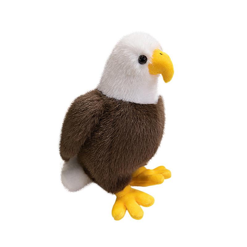 Poupée Aigle Simulation Dessin Animé Jouet en Peluche Aigle à Tête Blanche Vautour Poupée Ornement Confort Garçon Poupée Chiffon