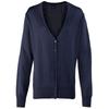 Premier Damen Knopfleiste Langarm V-Ausschnitt Strickjacke