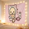 1pc Kawaii Cat Wall Tapestry Polyester 2D Print Versatile Decor for Dorm Bedroom Living Room Ideal for Kawaii Cat Lovers
