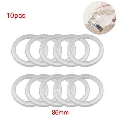 10Pcs Silicone Jar Gaskets Replacement Airtight Silicone Gasket Sealing Rings for Regular Mouth