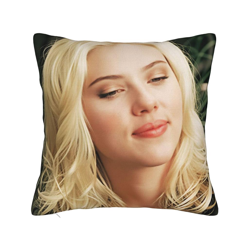 Scarletts Johanssons Pillow Case American Actor Graphic Pillow Cover Novelty Pillowcases For Living Room Bed Chair