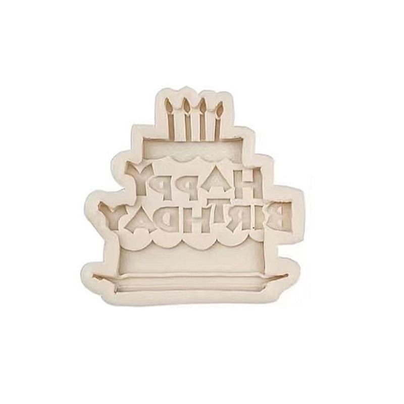 Silikon 3D Mutlu Yıllar İngilizce Alfabe Kalıbı Çikolata Pasta Süsleme Aracı