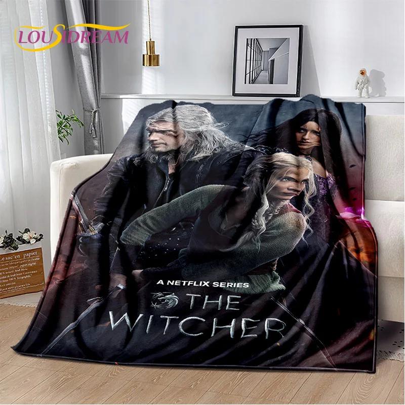 3D Žaidimas „The W-Witcher“ Animacinis minkštas flanelinis pledas lovoms, miegamajam, sofai, iškylai, metamas pledas uždangalui, lauko poilsiui, snauskei, dovana