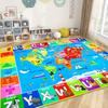 Cartoon Ocean Animal ABC Learning Rug Washable Durable Kids Educational Game Carpet for Nursery Play Area Home Decor Living Room