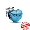 New Copper Romantic Love Rose Metal Colorful Heart-Shaped Bead Charm Fit Original Bracelets Diy Jewelry Accessories