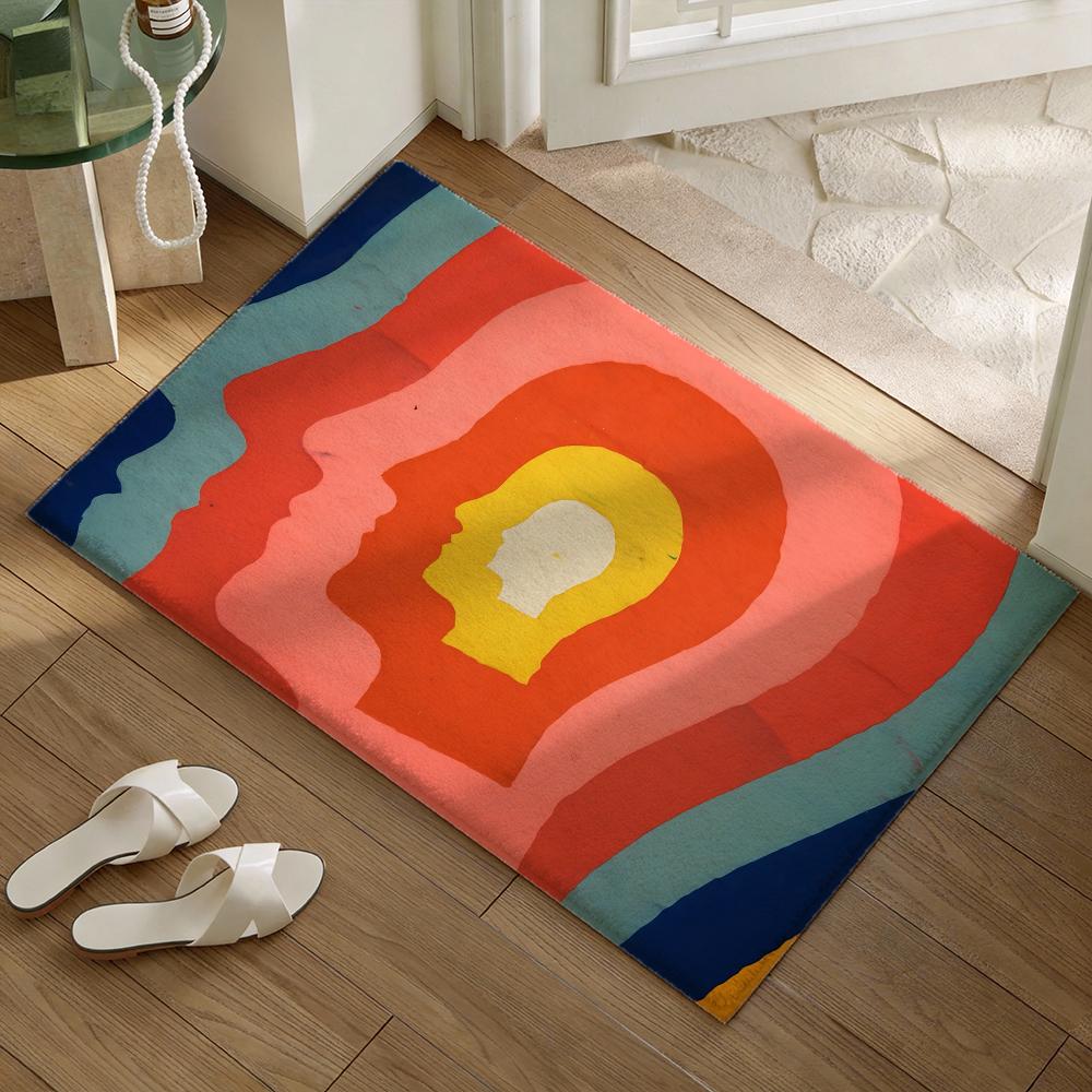 Psychedelic Pop Band T-Tame Impalas Floor Mat Soft Flannel Non-Slip Door Mat - Thickened Rug for Living Room Home Decor