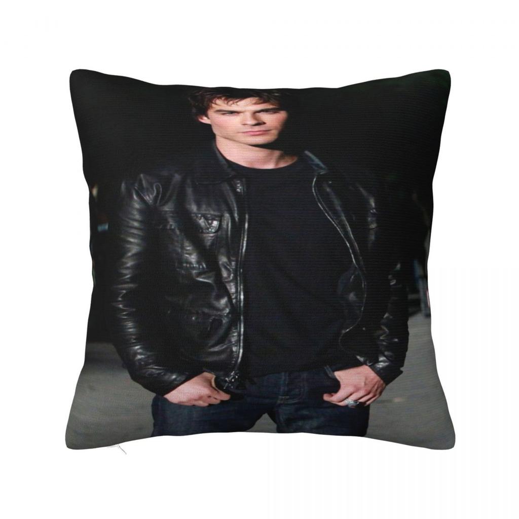 Damon Salvatore Kussensloop Merchandise Print Kussenhoes Kussenslopen Woondecoraties Vierkant Meerdere Maten