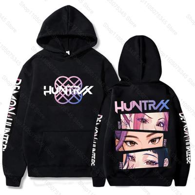 Harajuku Kpop Demon Hunters Graphic Hoodie Mira Rumi Zoey Huntrix Print Hooded Pullover Man Woman Fans Gift Casual Sweatshirt