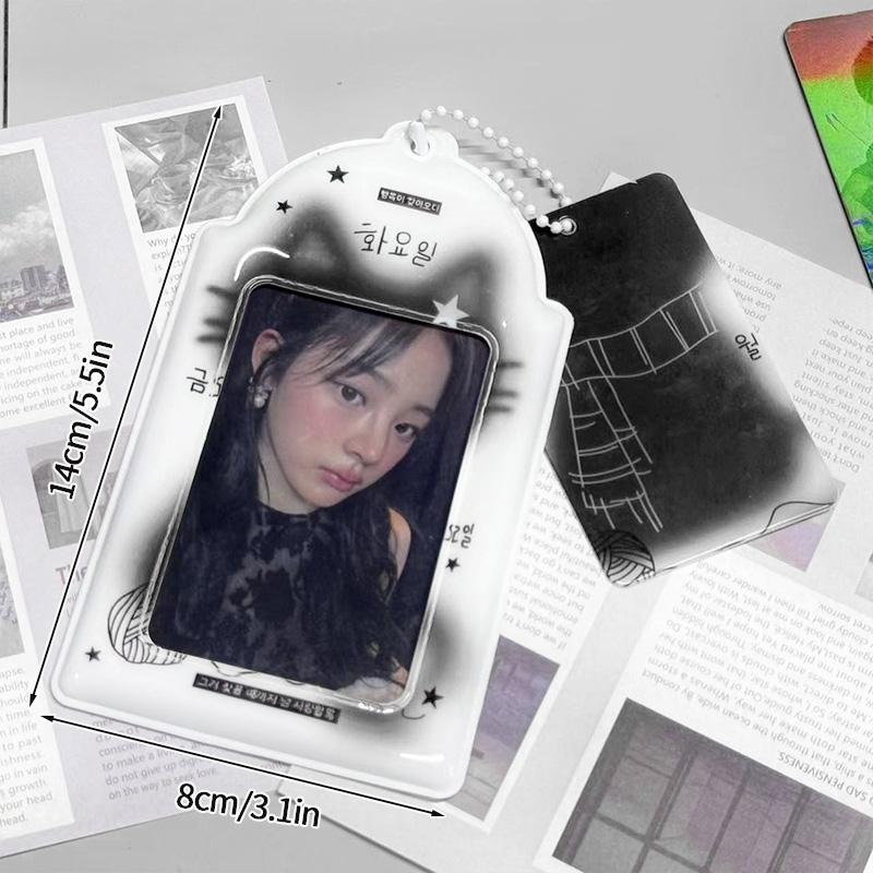 Kpop Photocard Holder Binder Photo Card Holder 3Inch Idol Binder Photocard Display Keychain Protective Cover Photo Albums