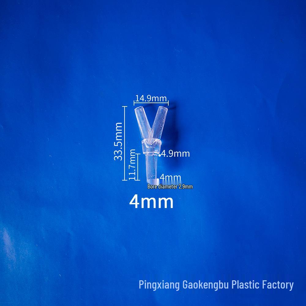Transparent Y-Shape Plastic Tee Adapter for Universal Water Pipes