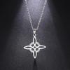 Skyrim Wicca Witchcraft Witch Knot Necklace Stainless Steel Choker Necklaces Vintage Amulet Supernatural Jewelry Gift for Women