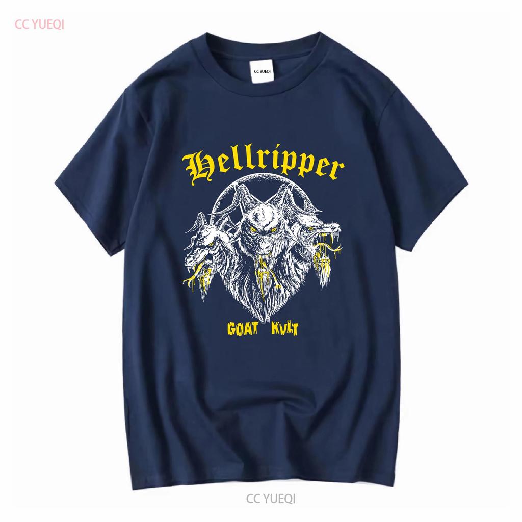Hellripper Goat Kvlt Tričko Rocková Kapela S až 5XL vintage Prané Mírně Měkký Top pro Každodenní Nošení Ležérní Unisex Všestranné