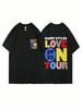 25 Nuova Maglietta Uomo e Donna 100% Cotone Manica Corta Harry Styles Ama il Tour Estivo Y2k Hip Hop Street Casual Moda